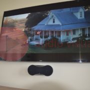 TV with centre speaker with grill